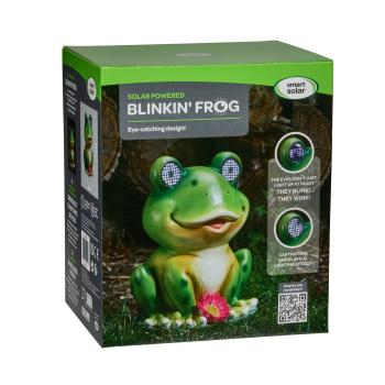 Preview: Solarlicht Zwinkernder Frosch 25 cm